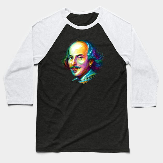 William Shakespeare Baseball T-Shirt by stonemask